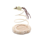 Interactive Spring - Coil Mouse Fish Style Plush Cat Toy - GreenFur