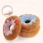 Interactive Squeaker Donut Shape Plush Pet Dog Bite Toy - GreenFur