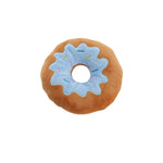 Interactive Squeaker Donut Shape Plush Pet Dog Bite Toy - GreenFur