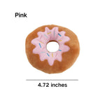 Interactive Squeaker Donut Shape Plush Pet Dog Bite Toy - GreenFur