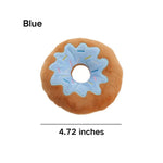 Interactive Squeaker Donut Shape Plush Pet Dog Bite Toy - GreenFur