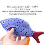 Interactive Squeaky Catnip Fish Shape Plush Cat Toy - GreenFur