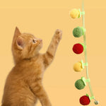 Interactive Squeaky Catnip Little Tomato Shape Plush Cat Toy - GreenFur