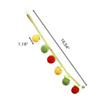 Interactive Squeaky Catnip Little Tomato Shape Plush Cat Toy - GreenFur