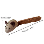Interactive Squeaky Catnip Rat Shape Plush Cat Toy - GreenFur