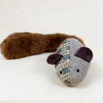 Interactive Squeaky Catnip Rat Shape Plush Cat Toy - GreenFur
