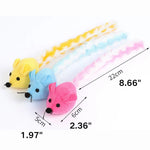 Interactive Squeaky Catnip Rat Shape with Tall Plush Cat Toy - GreenFur