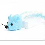 Interactive Squeaky Catnip Rat Shape with Tall Plush Cat Toy - GreenFur
