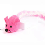 Interactive Squeaky Catnip Rat Shape with Tall Plush Cat Toy - GreenFur