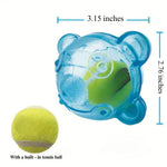 Interactive Squeaky Dog Toy with Built - In Tennis Ball - GreenFur