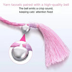 Interactive Tassel Glitter Ball Cat Toy with Bell - GreenFur