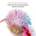 Interactive Tassel Glitter Ball Cat Toy with Bell - GreenFur