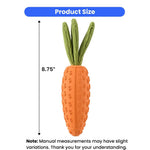 Interactive Teeth - Cleaning Carrot Rubber Squeaky Dog Toy - GreenFur
