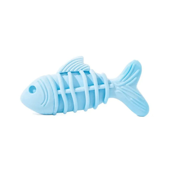 Interactive TPR Durable Dog Training Toy, Fish Bone - GreenFur