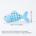 Interactive TPR Durable Dog Training Toy, Fish Bone - GreenFur