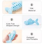 Interactive TPR Durable Dog Training Toy, Fish Bone - GreenFur