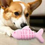 Interactive TPR Durable Dog Training Toy, Fish Bone - GreenFur