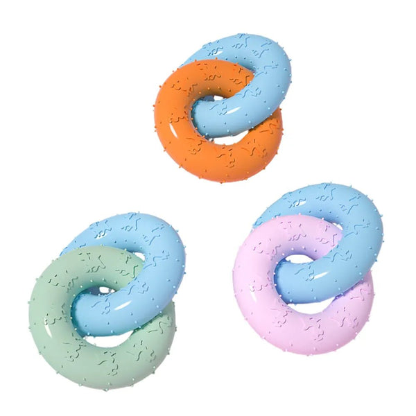 Interlocking TPR Chew Toy for Dogs Pet Toys - GreenFur