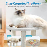 Kitten Rope Play Ball Toy Sisal Scratching Post Small Cat Tree - GreenFur