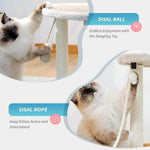 Kitten Rope Play Ball Toy Sisal Scratching Post Small Cat Tree - GreenFur