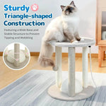 Kitten Rope Play Ball Toy Sisal Scratching Post Small Cat Tree - GreenFur