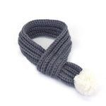 Knitted Christmas Scarf with White Pom - Poms for Pets - GreenFur