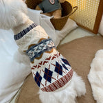 Knitted Fair Isle Pattern Warm Cute Dog Sweater - GreenFur