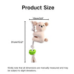 Koala Shaped Short Plush Pet Toy with Squeaker - GreenFur