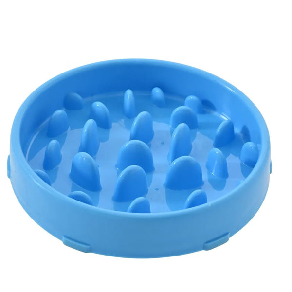 L Size Anti - slip Dog Cat Feed Bowl Pet Slow Food Bowl - GreenFur
