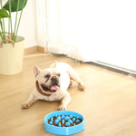 L Size Anti - slip Dog Cat Feed Bowl Pet Slow Food Bowl - GreenFur