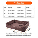 L Size Brown Pleated Style Soft and Cozy Pet Sofa Bed - GreenFur