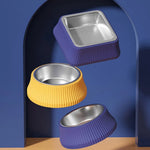 L Size Durable Pet Dog Feeding Bowl with Stainless Steel Insert - GreenFur
