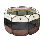 L Size Foldable Dog Playpen Outdoor Portable Dog Crate - GreenFur