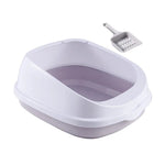 L Size High Side Cat Litter Box Open Top Kitten Litter Box with Scoop - GreenFur