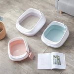 L Size High Side Cat Litter Box Open Top Kitten Litter Box with Scoop - GreenFur