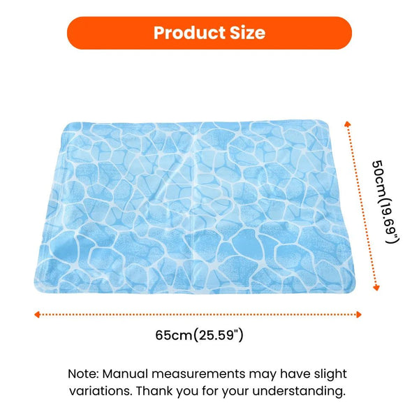 L Size Water Wave PVC - Coated Polyester Fabric Pet Cooling Mat - GreenFur