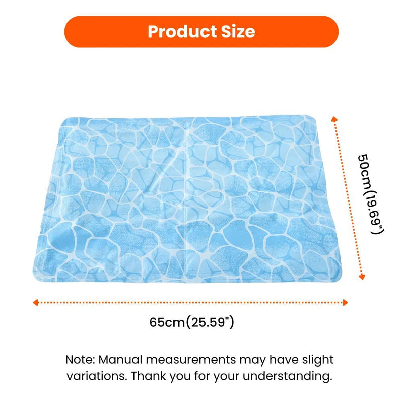 L Size Water Wave PVC - Coated Polyester Fabric Pet Cooling Mat - GreenFur