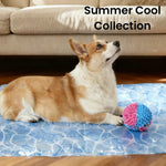 L Size Water Wave PVC - Coated Polyester Fabric Pet Cooling Mat - GreenFur