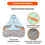L, XL Size Stylish Adjustable Waterproof PU Fabric Dog Raincoat - GreenFur