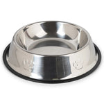 L XL XXL Size Durable Stainless Steel Pet Bowl with Rubber Base - GreenFur