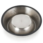 L XL XXL Size Durable Stainless Steel Pet Bowl with Rubber Base - GreenFur