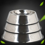 L XL XXL Size Durable Stainless Steel Pet Bowl with Rubber Base - GreenFur