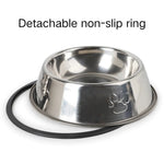 L XL XXL Size Durable Stainless Steel Pet Bowl with Rubber Base - GreenFur