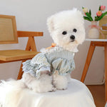 Lace Tulle Dress Flower Bowknot Dress for Dogs - GreenFur