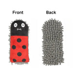 Ladybug Pattern Dog Squeaky Mop Plush Toy - GreenFur