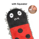 Ladybug Pattern Dog Squeaky Mop Plush Toy - GreenFur