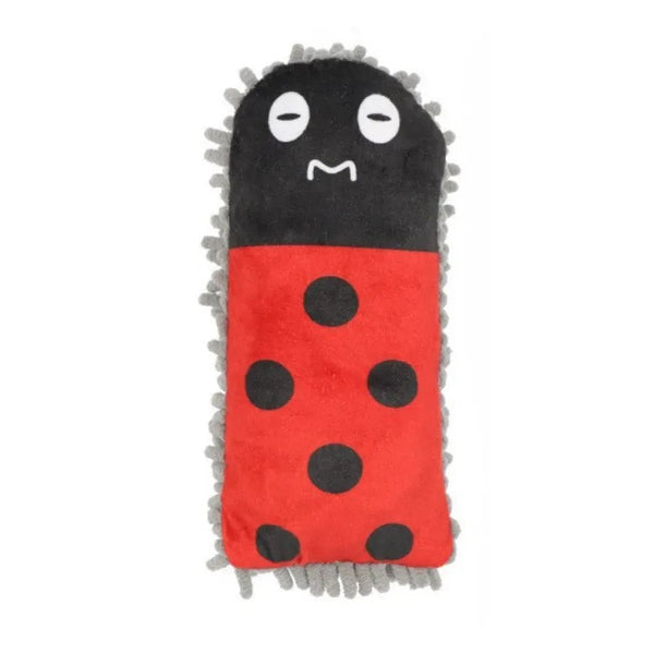 Ladybug Pattern Dog Squeaky Mop Plush Toy - GreenFur