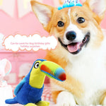 Large Beak Bird Plush Interactive Dog Toy with Squeakers Durable Chew Toy for Dogs - GreenFur