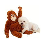 Large Brown Gorilla Plush Dog Companion Toy - GreenFur