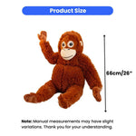 Large Brown Gorilla Plush Dog Companion Toy - GreenFur